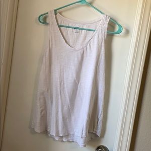 Layering basics - white tank top - linen feel